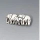 Silver Elephant Family Brooch