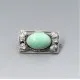 Vintage Bernard Instone Aventurine  and Silver Brooch 