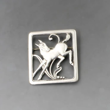 Fir Munksgaard Silver Deer Brooch