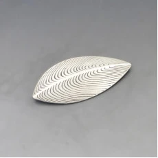Eigil Jensen for Anton Michelsen Silver Leaf Brooch