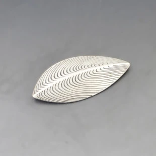 Eigil Jensen for Anton Michelsen Silver Leaf Brooch