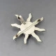 Mexico Sodalite and Silver Sun Brooch