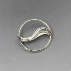 Ola Gorie  Silver Scarf Brooch