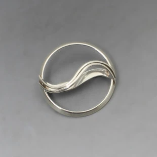 Ola Gorie  Silver Scarf Brooch