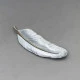 Viggo Pedersen Enamel and Silver Feather Brooch