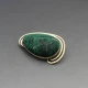 AZORIT Israel Eliat Stone and Silver Brooch