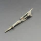 Designer Labradorite and and Sterling Silver Modernist Brooch