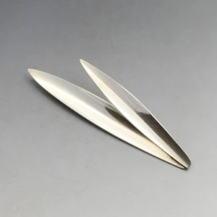 Eigil Jensen for Anton Michelsen Silver Leaf Brooch