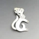 Mexico Taxco Silver Dog Brooch