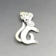 Mexico Taxco Silver Dog Brooch