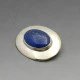 Vintage Lapis Lazuli and Silver Brooch