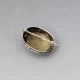 Oval Cairngorm Quartz and Silver Brooch