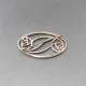 Rennie Mackintosh Style Silver Brooch