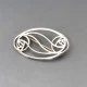 Rennie Mackintosh Style Silver Brooch