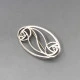 Rennie Mackintosh Style Silver Brooch