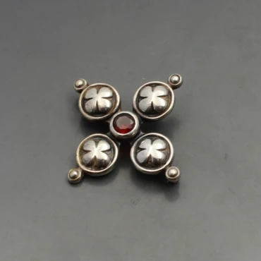 Silver Cross Brooch