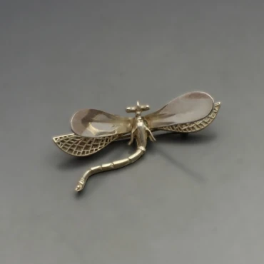 Silver Dragonfly Brooch