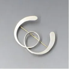 MEXICO Sterling Silver Swirls Brooch