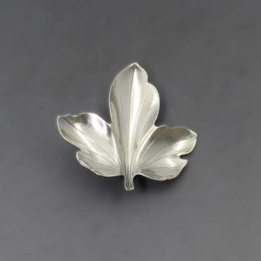 Herman Siersbol  Silver Maple  Leaf BroochHerman Siersbol  Silver Maple  Leaf Brooch