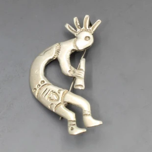 Alfred Martinez Native American Kokopelli Brooch or Pendant