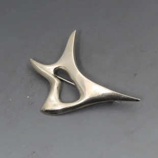 Ernest Blyth for Ivan  Tarratt Ltd Silver Amoeba Brooch