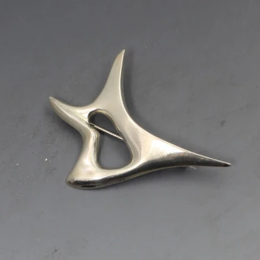 Ernest Blyth Silver Amoeba Brooch