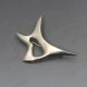 Vintage Ernest Blyth Silver Amoeba Brooch