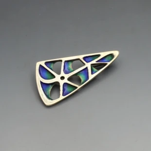 David Lawrence Enamel Brooch