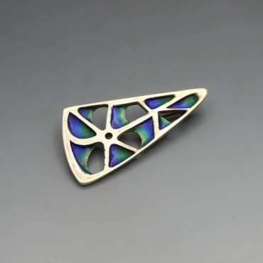 David Lawrence Enamel Brooch