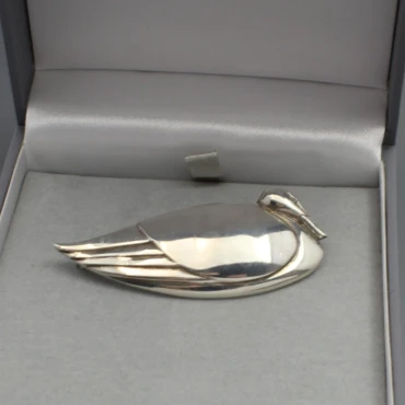 Graham Leishman Stewart Silver Swan Brooch 