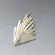 Large Modernist Silver Leaf Brooch