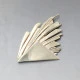 Large Modernist Silver Leaf Brooch