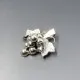 Mexico Solid Sterling Silver Floral Brooch