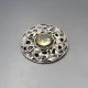 H Wright and Son Citrine and Silver Brooch