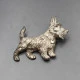 Large Silver Dog Brooch 1948