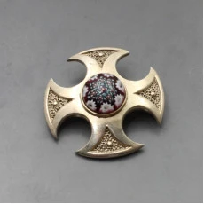 Caithness Glass Silver Brooch