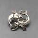 Geoffrey Bellamy Silver Dolphins Brooch