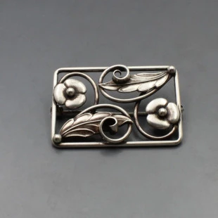 Jos Khan Danish 830 Silver Brooch
