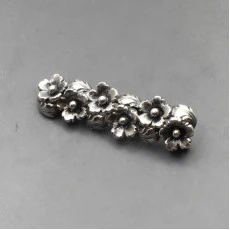 NE FROM Silver Flowers Brooch