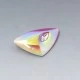 Iridescent Czech 1950's Futuristic Glass Brooch