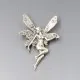 Vintage Sterling  Silver Fairy Brooch
