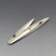 Eigil Jensen for Anton Michelsen  Silver Leaf Brooch