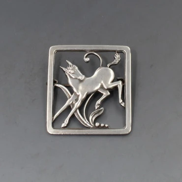 Bernard Hertz 830 Silver Deer Brooch
