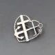 Hugo Grun Denmark Silver Heart Brooch