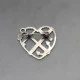 Hugo Grun Denmark Silver Heart Brooch