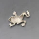 Mexico Taxco Silver Frog Brooch