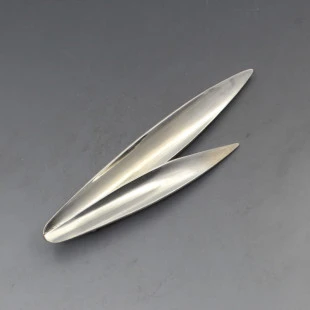 Eigil Jensen for Anton Michelsen  Silver Leaf Brooch