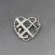 Hugo Grun Denmark Silver Heart Brooch