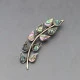 Abelone Shell Silver Leaves Brooch