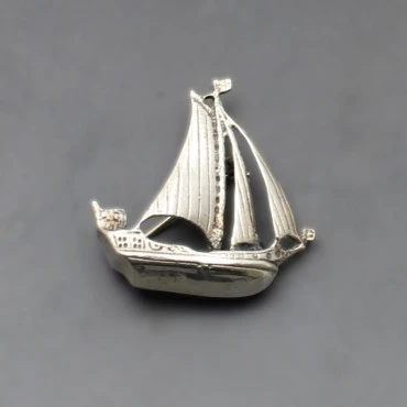 Shipton and Co Silver Viking Ship Brooch